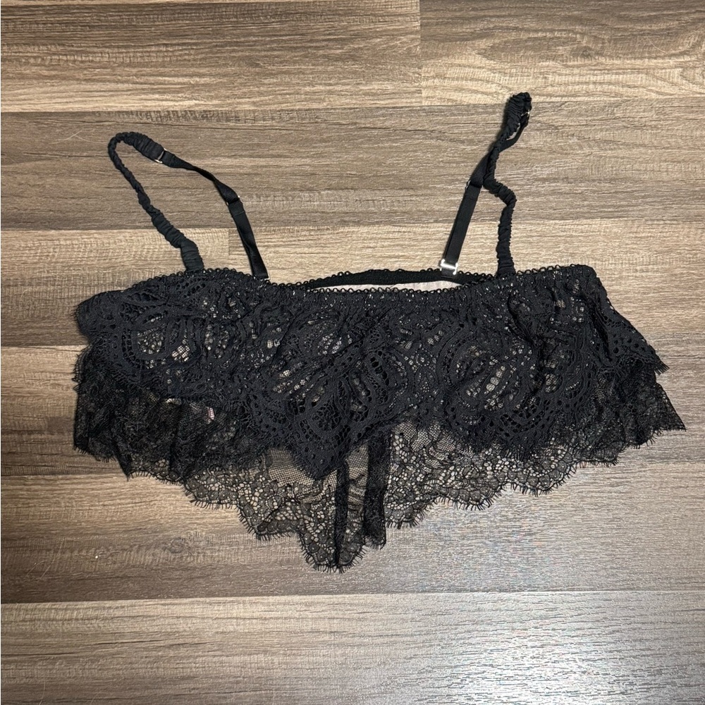 Victoria's Secret Black Lace Bandeau